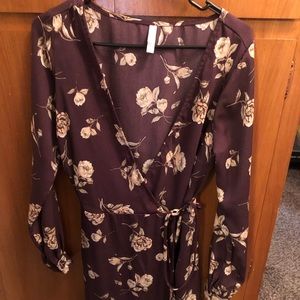 Wrap around mini dress.